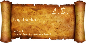 Lay Dorka névjegykártya